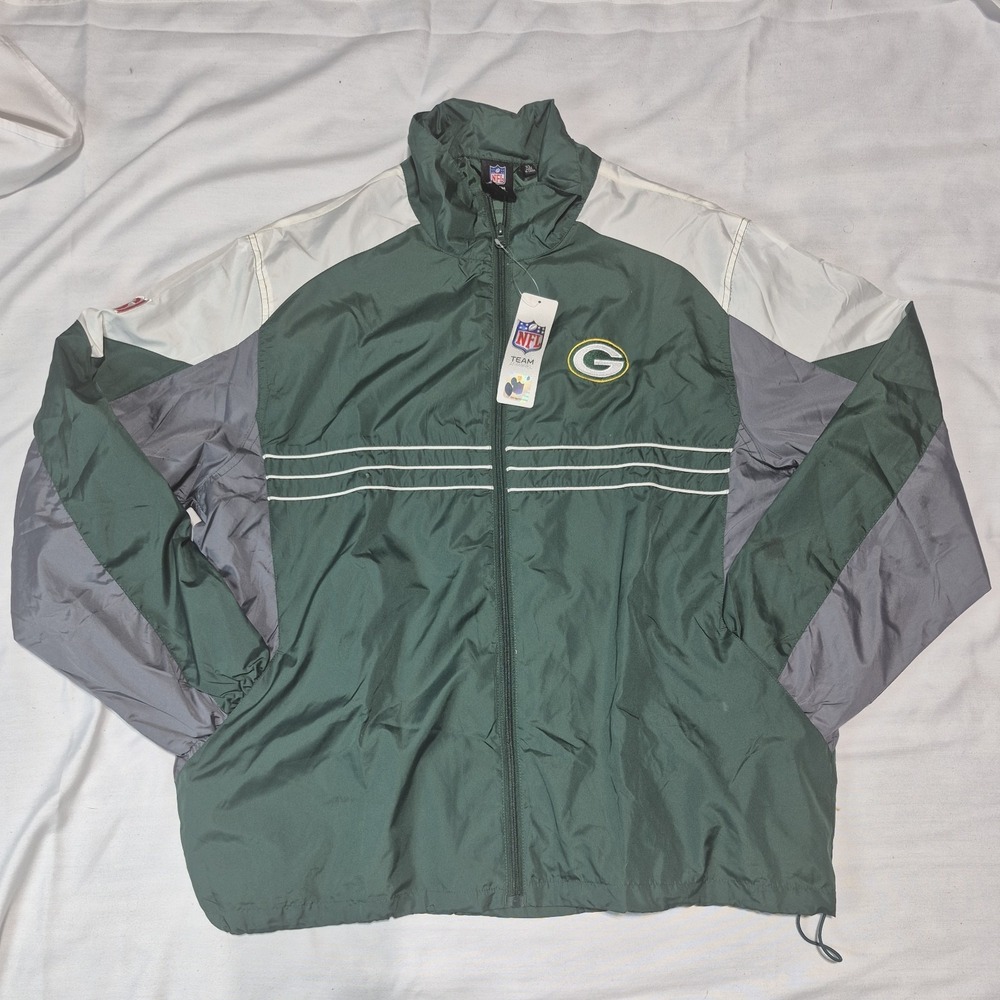 SPECIAL SI GREEN BAY PACKERS MENS WINDBREAKER NYLON JACKET FULL ZIP SZ XL